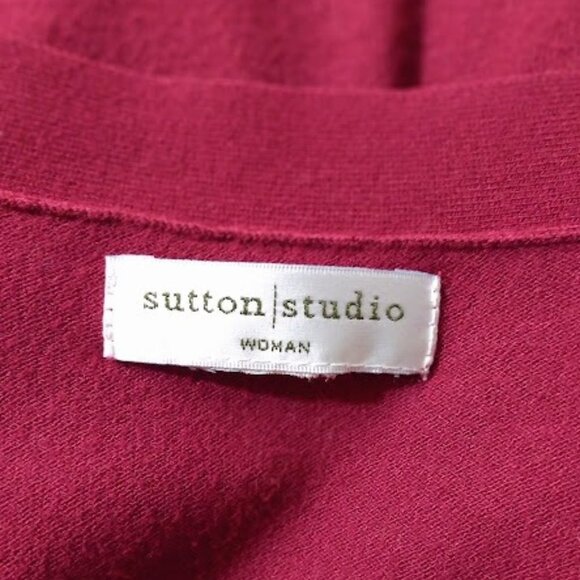 Sutton Studios Maroon Cardigan Sweater - Picture 9 of 12